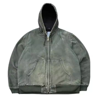 Blouson Bomber Homme Coupe Boxy Personnalisable 2026 en Toile de Canard Épaisse avec Capuche et Fermeture Éclair 100% Coton pour le Printemps – Logo Personnalisable
