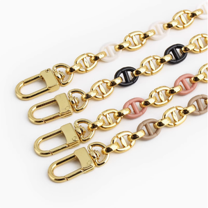 新しい樹脂混合金属バッグストラップ手作りチェーンハンドバッグアクセサリー装飾チェーン - Product Image 5