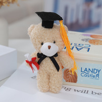 Songshan Toys 2024 en vrac personnalisé animal en peluche jour de remise des diplômes cadeau mini petit porte-clés ours en peluche accessoires en peluche pour les étudiants
