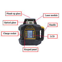 Niveau laser rotatif rouge à auto-nivellement de haute précision 12,5 kg 206R, nivellement automatique, faisceau rouge Fukuda 20 mW
