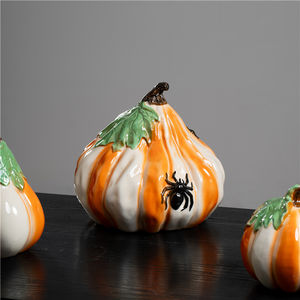Nouvel arrivage d'élément décoratif pour la maison Festaval Ornement de citrouille en céramique d'artisanat créatif Pièce de décoration d'Halloween - Product Image 5