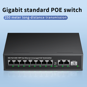 สวิตช์ PoE กิกะบิตแบบตั้งโต๊ะ 8 พอร์ต PoE 2 พอร์ตอัปลิงค์ 1 พอร์ต SFP 120W IEEE802.3af/at แบบไม่ต้องจัดการ รองรับ VLAN ความเร็ว 22Gbps สำหรับกล้องวงจรปิด - Product Image 3