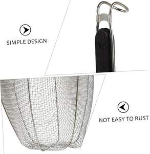 Küche Edelstahl Mesh Spider Sieb mit Kunststoff griff für Pasta Nudeln Kochen Nudel sieb Küchen sieb Körbe - Product Image 3