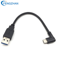 Maßgefertigtes Kabel vom Hersteller: 90-Grad-Winkel Typ-C USB 3.0 zu AM USB 2.0 Verlängerungs-Datenkabel