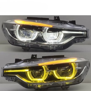 Pour <span class=keywords><strong>BMW</strong></span> Série 3 F30/F35, phare de style Ikon, jaune et blanc, DRL à commutation LED, phare avant 2013-2018, accessoires de voiture - Product Image 1