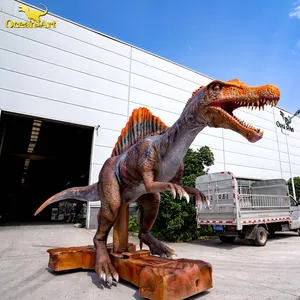 最受欢迎的动画恐龙户外游乐场设备防水生活，如公园恐龙模型