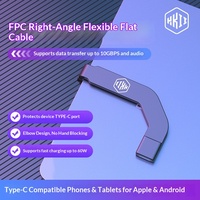 Câble de données coudé H3 FPC flexible avec port Type-C pour téléphones mobiles et tablettes Android, moule privé CN