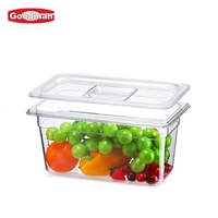 Matériel de restauration commerciale, fournitures pour hôtels et restaurants, bac alimentaire en plastique PC Gastronorm (GN) de 4,29 L, modèle FP3014 Goodman