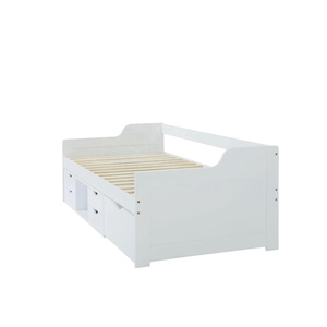<span class=keywords><strong>Lit</strong></span> en pin massif avec tiroirs coulissants, style panneau élégant en bois pour chambre à coucher, mobilier de maison, lits bébé - Product Image 3