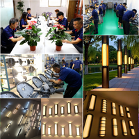 Applique murale extérieure moderne en fer avec LED, certifiée IP65 ETL ROHS, pour éclairage de jardin et de façade de maison