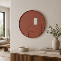 Art déco - Art mural rond pour escalier (LK-25176) - Matériel MDF - Décoration de salon