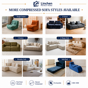Sofá Compacto Reclinável a Vácuo para Apartamento, <span class=keywords><strong>2</strong></span> Lugares, Espuma Comprimida, Ideal para Dormitórios e Espaços Pequenos - Product Image 6