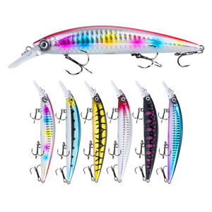 เหยื่อล่อปลามิโนรุเหยื่อตกปลาแบบแข็งยาว6สีขนาด13ซม./36ก. เหยื่อขว้างได้3ตะขอ - Product Image 1