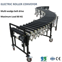 Convoyeur à rouleaux électrique rétractable et extensible GOLDGUN pour le déchargement de camions et le chargement/déchargement de conteneurs