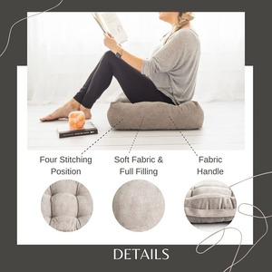 Gối Thiền Dày Kèm Nệm Dày, Thoải Mái, Cỡ Lớn, Đặt Sàn Nhà - Product Image 2