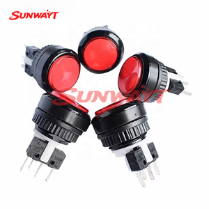 Accessoires pour machine de jeu d'arcade DIY : Bouton d'arcade compact en plastique bombé de 32 mm pour machines à monnayeur - Product Image 2