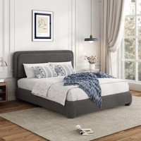 Plateforme de sommeil moderne convertible robuste et réglable, avec revêtement en tissu lavable en machine et moteurs doubles silencieux, directement de l'usine