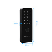 Kit de Control de Acceso Inalámbrico Independiente con Huella Dactilar, Contraseña y Desbloqueo Remoto, con Teclado y Cerradura Eléctrica de Cerrojo