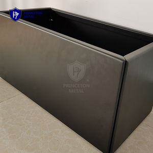 <span class=keywords><strong>Jardinière</strong></span> rectangulaire moderne en aluminium thermolaqué <span class=keywords><strong>avec</strong></span> trou de drainage, anti-corrosion, pour balcon et toits, couleurs personnalisées - Product Image 5