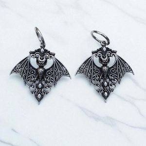 Viking Vintage Gothic Bat Pendant <b>Earrings</b> for Men and Women Gothic Jewelry Hollowed-out Vampire Bat Pendant Hoop <b>Earrings</b> - Product Image 5