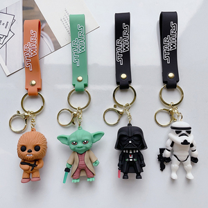 <span class=keywords><strong>Porte</strong></span>-clés de voiture en PVC promotionnel, jouet en peluche 3D de dessin animé, adorable étoile, bébé <span class=keywords><strong>Yoda</strong></span> Wars, <span class=keywords><strong>porte</strong></span>-clés avec dragonne, cadeaux en gros - Product Image 1