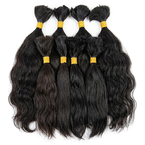 Cabello Humano Natural 100% Virgen a Granel. Cabello Virgen Remy Grado Remy 100g del Sur de la India Sin Caída Ondulado Natural - Product Image 1