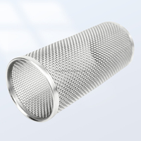 Filter Silinder Jaring Anyaman Baja Tahan Karat 304 yang Dapat Disesuaikan, Tabung Saringan, Elemen Filter Pengolahan Air Industri yang Dapat Digunakan Kembali
