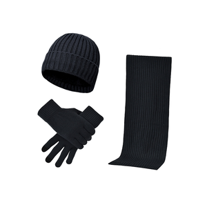新款设计冬季柔软针织<span class=keywords><strong>3</strong></span>件套豆豆帽围巾触摸屏手套套装滑雪长款 - Product Image 5