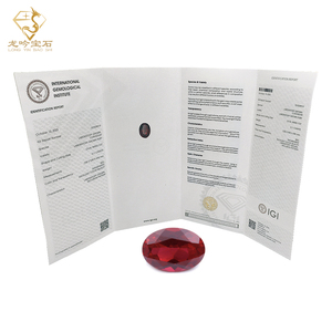 Lab Grown Pigeon <span class=keywords><strong>Red</strong></span> Ruby Sapphire IGI Certificado Oval Faceted Cut Lab Creado Ruby Sapphire Piedras preciosas para mujer Diseños de anillos - Product Image 5