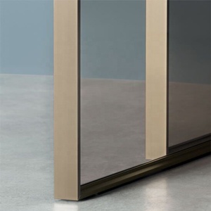 Décoration intérieure porte vitrée <span class=keywords><strong>coulissante</strong></span> noire avec fenêtre terrasse cloison vitrée <span class=keywords><strong>coulissante</strong></span> autre porte système télescopique 4 panneaux feuille - Product Image 6