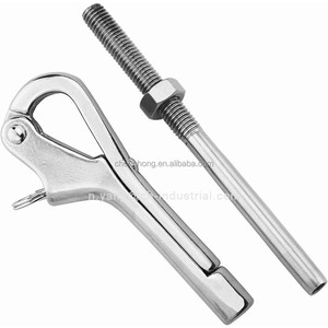 Gancio a Sgancio Rapido Tipo Pelican per Uso Marino con Terminale a Vite in Acciaio Inox 316, Ganci Pelican Apribili - Product Image 2