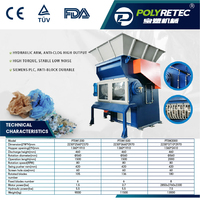 Machine de déchiquetage à arbre unique de film LDPE de sac tissé en PP