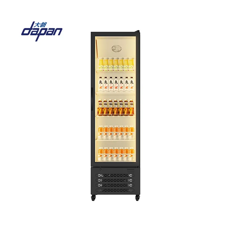 Upright Fridge Refrigeration Equipment Vertical Glass Display Coolers Wholesale Supermarket Commercial Refrigerator