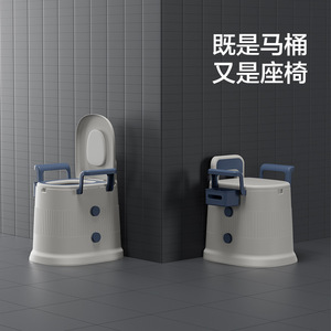 Portable Commode Chair For Elderly And Pregnant Women Indoor Bedside Toilet Standard Size TPE Material - Product Image 3