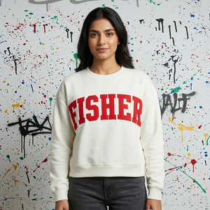 Sudadera con Capucha Personalizada FISHER ASH GREY, 100% Algodón Velour, Oversize, Ecológica, con Apliques Bordados, Media Cremallera, CLUSH SPORTS - Product Image 1
