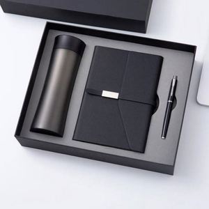 Agenda Personalizada de Lujo en Cuero PU, Set de Regalo Corporativo, Set Promocional al por Mayor de Cuaderno y Bolígrafo con Botella de Agua - Product Image 3
