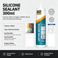 Scellant silicone neutre transparent résistant aux intempéries pour aquariums en verre, travaux du bois, emballage et transport