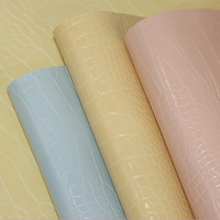 Tissu en vinyle PVC double face de 2,1 mm, effet crocodile, imperméable, pour sacs, meubles, sets de table décoratifs