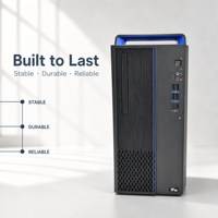 PC Desktop Kantor Multitasking Hygon 3350 8 Core 15L Compact Tower 16GB DDR4 256G SSD Baru Monitor 23.8 Inch