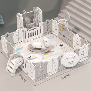 <span class=keywords><strong>Corral</strong></span> de Juegos de Lujo y Seguro <span class=keywords><strong>Para</strong></span> Bebés, Plegable y Portátil de Plástico con Toboganes y Columpios - Product Image 5