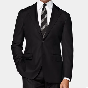 Blazers et pantalons de costume pour hommes, taille plus, style italien, sur mesure, demi-toile, en <span class=keywords><strong>laine</strong></span> <span class=keywords><strong>100</strong></span>%, pour occasions formelles et affaires - Product Image 1