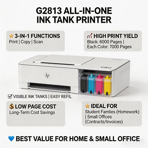 Imprimante tout-en-un avec réservoir d'encre couleur A4, impression, numérisation, 3 en 1, multifonction pour la maison et le bureau - Product Image 4