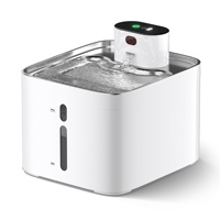 Fontaine à eau pour chat et chien en acier inoxydable, distributeur d'eau à circulation automatique, mangeoire intelligente, design détachable, compatible multi-prises