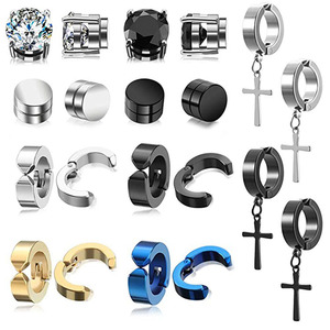 Pendiente con colgante de Cruz G1598 <span class=keywords><strong>para</strong></span> <span class=keywords><strong>hombre</strong></span>, pendiente sin piercing, con Clip <span class=keywords><strong>para</strong></span> oreja, de circonia cúbica, <span class=keywords><strong>aretes</strong></span> magnéticos negros <span class=keywords><strong>para</strong></span> <span class=keywords><strong>hombre</strong></span>, gran oferta - Product Image 6