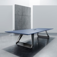 Table de réunion de direction de grande taille de luxe haut de gamme pour 8 à 20 personnes, mobilier de bureau, bois E0, école, bureau à domicile