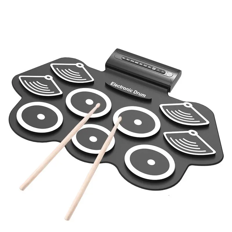 SE55002-tambor electrónico de silicona, nuevo estilo profesional, kits de tambor portátil de percusión