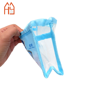 Trousse à crayons en PVC bleu brillant pour étudiants, ensemble de papeterie transparente en PVC, sac à fermeture éclair en PVC pour emballage de fournitures scolaires - Product Image 5