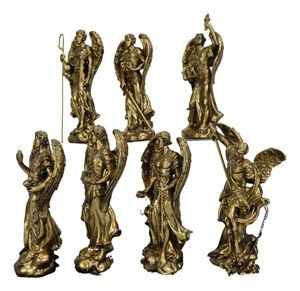 Juego de estatua de siete ángeles de <span class=keywords><strong>la</strong></span> <span class=keywords><strong>Iglesia</strong></span> <span class=keywords><strong>católica</strong></span> <span class=keywords><strong>ortodoxa</strong></span> de resina de bronce de 4,75 pulgadas - Product Image 4