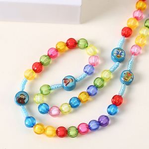 Rosario Católico para Niños, Collar Religioso Cristiano de Jesús, Joyería Sagrada para Oración, Rosario Anudado, Suministros - Product Image 6