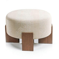 Fauteuil de canapé simple paresseux Fauteuil de luxe en bois massif Salon Chaise longue de lecture surdimensionnée et pouf nordique pour bureau à domicile